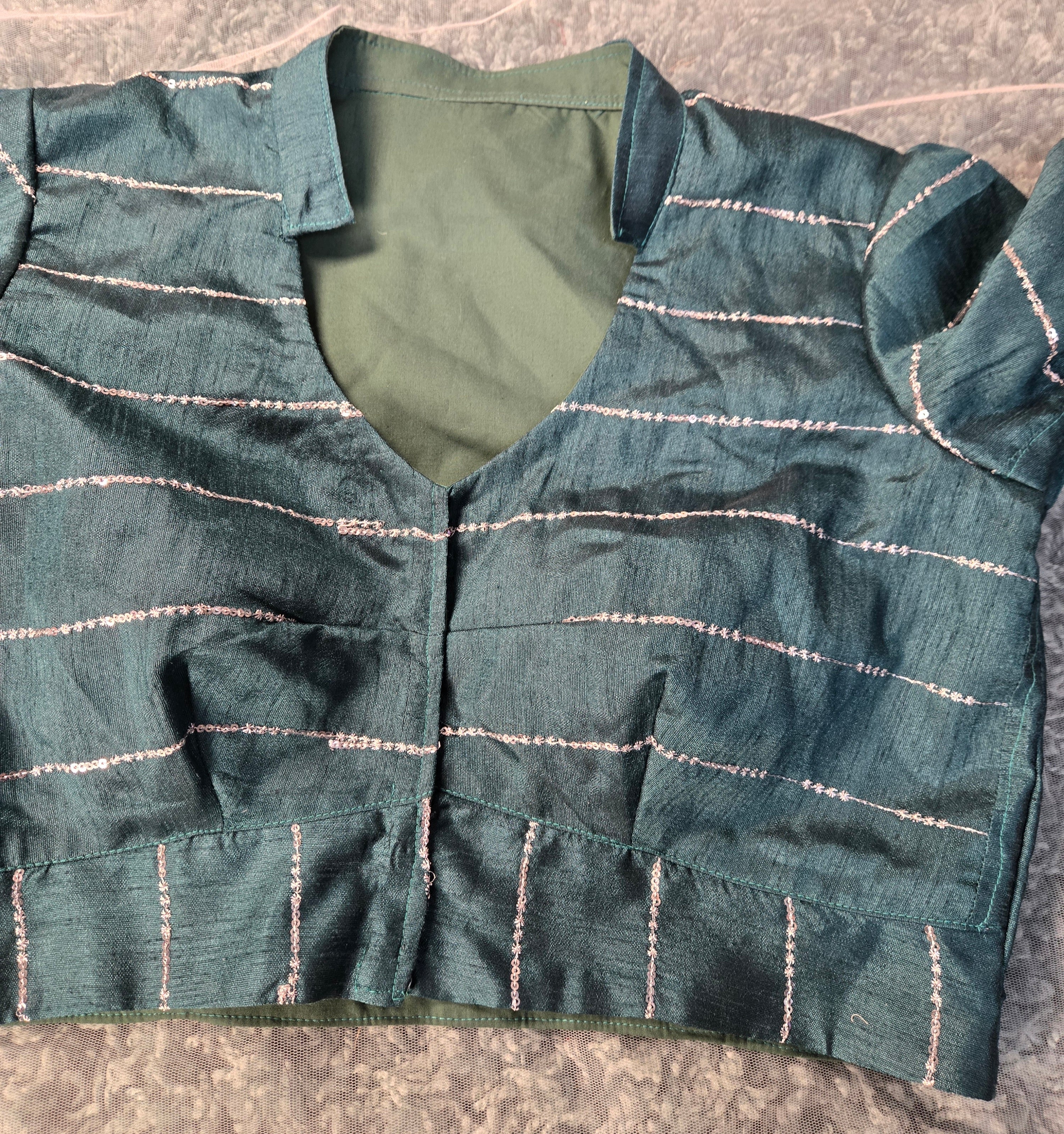 half sleeve high neck blouse